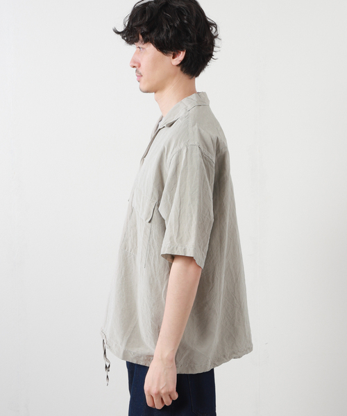「JOURNAL STANDARD J.S HOMESTEAD」 半袖シャツ MEDIUM ベージュ メンズ_画像6