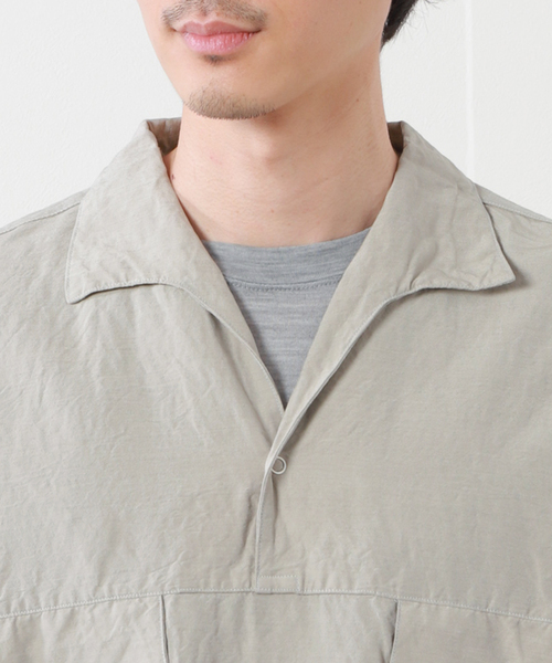 「JOURNAL STANDARD J.S HOMESTEAD」 半袖シャツ MEDIUM ベージュ メンズ_画像8