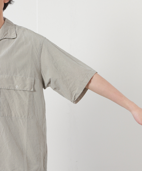 「JOURNAL STANDARD J.S HOMESTEAD」 半袖シャツ MEDIUM ベージュ メンズ_画像10