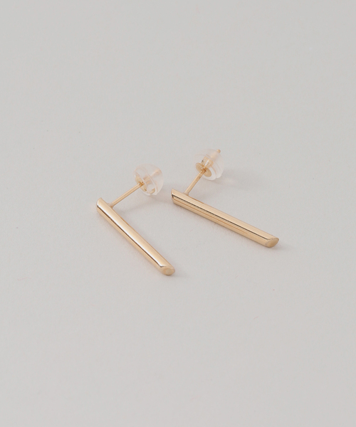 ピアス パイプバーピアス K18（両耳） レディースの画像