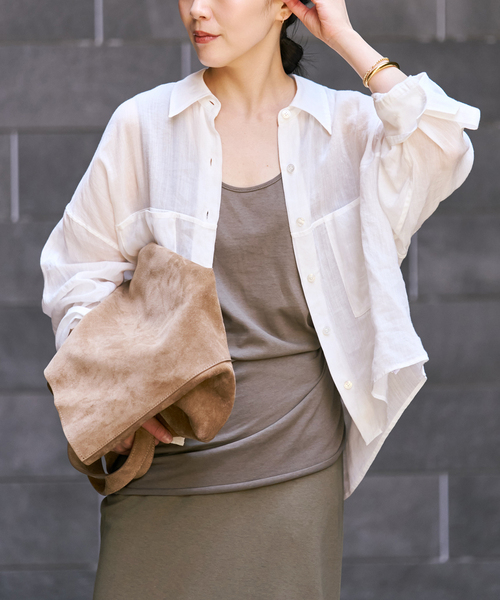 plage（プラージュ） ブラウス シャツ 「追加」RAMIE LYOCELL CROPPED