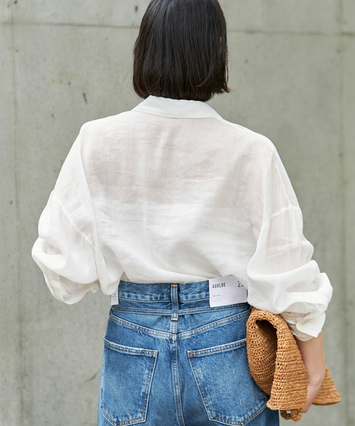 ブラウス シャツ 「追加」RAMIE LYOCELL CROPPED シャツ 3 レディースの画像