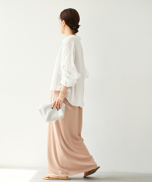 ブラウス シャツ 「追加」RAMIE LYOCELL CROPPED シャツ 3 レディースの画像