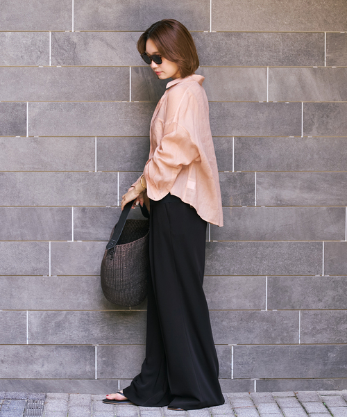 ブラウス シャツ 「追加」RAMIE LYOCELL CROPPED シャツ 3 レディースの画像