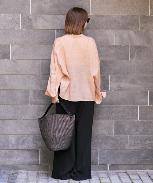 ブラウス シャツ 「追加」RAMIE LYOCELL CROPPED シャツ 3 レディースの画像