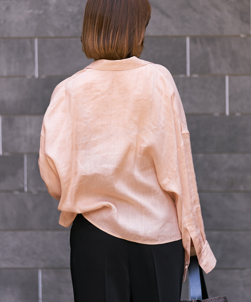 ブラウス シャツ 「追加」RAMIE LYOCELL CROPPED シャツ 3 レディースの画像