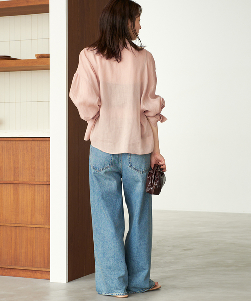 ブラウス シャツ 「追加」RAMIE LYOCELL CROPPED シャツ 3 レディースの画像