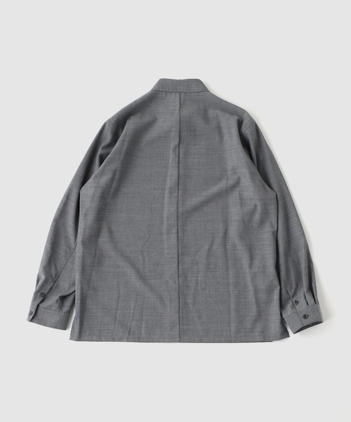 シャツ ATON（エイトン） TWIST WOOL GAUZE LOOSE FIT SHIRT メンズ レディースの画像