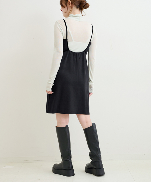 「U by SPICK&SPAN」 キャミソールワンピース FREE ブラック レディース_画像4