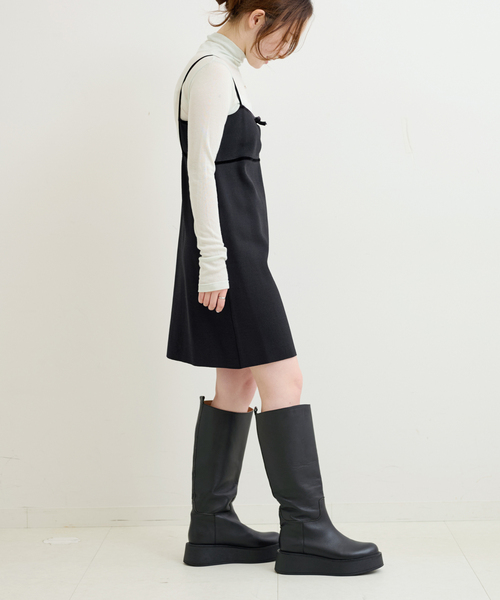 「U by SPICK&SPAN」 キャミソールワンピース FREE ブラック レディース_画像5