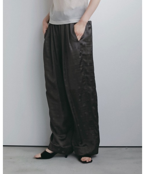 anuke（アンヌーク） パンツ Flower Jacquard Roughpants レディース