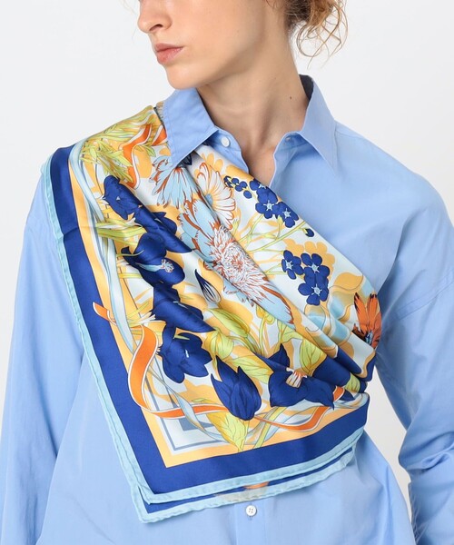 manipuri（マニプリ） スカーフ バンダナ manipuri FLOWER シルク