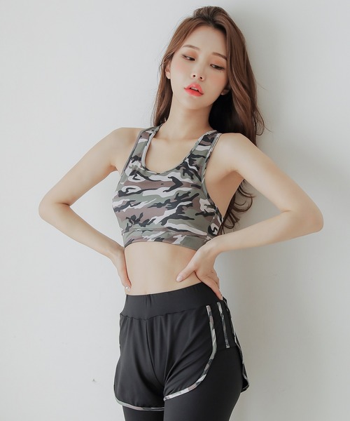 Lace Ladies 水着 ラッシュガード レギンス付きショートパンツ