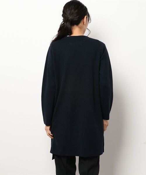 ノーブル 22AW ミラノリブニットカーディガン Vネック 長袖 オーバーサイズ BELLUNA PLUS（ベルーナプラス） カーディガン ミラノリブニットノー