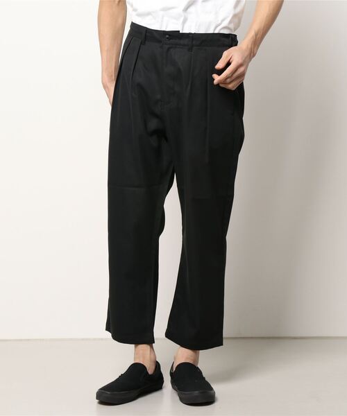 THISIS パンツ コットンツイル ツータックパンツ メンズ : ZOZOTOWN