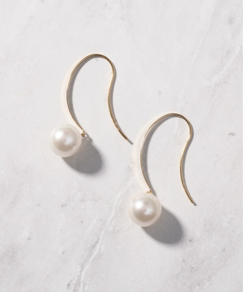 素晴らしい照り艶♡大粒8㎜アップ♡アコヤ真珠♡k18♡フックピアス Jewel closet by L&Co. ピアス K18 アコヤパール フック 8mm