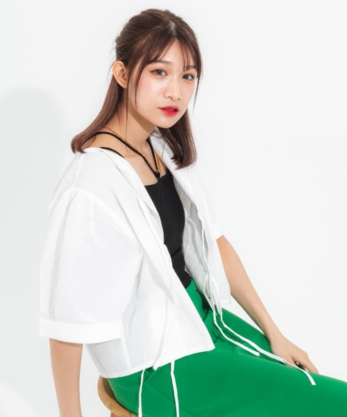 ブラウス シャツ 2wayリボンブラウス レディース nemne ブラウス シャツ 2wayリボンシャツ レディース : ZOZOTOWN