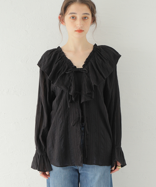 最終価格　ヌキテパ　コットンポプリンストライプブラウス　トップス　サラマリカ 楽天市場】ne Quittez pas ヌキテパ コットン ボイル ストライプ