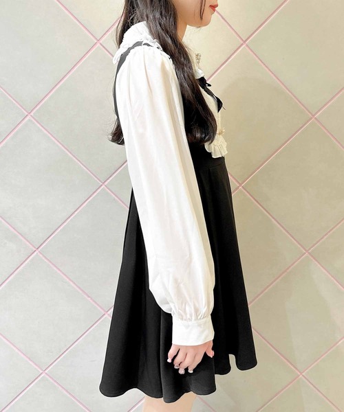 【即購入可】ロジータ パールトリムカラージャガードワンピース 黒 ROJITA パールトリムカラー·ジャガード·ワンピース Mサイズ相当