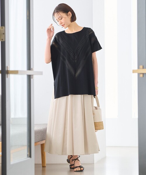 自由区 tシャツ 「洗える・XSサイズあり」レースEDGEフロント