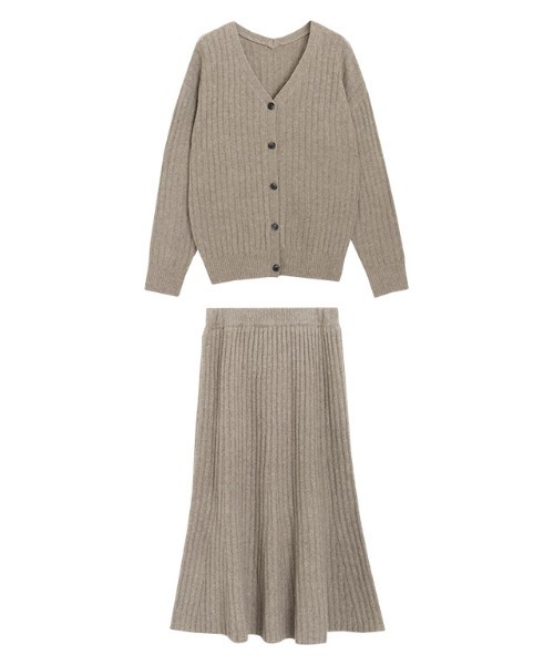 Pierrot セットアップ カーディガンスカートセットアップ レディース
