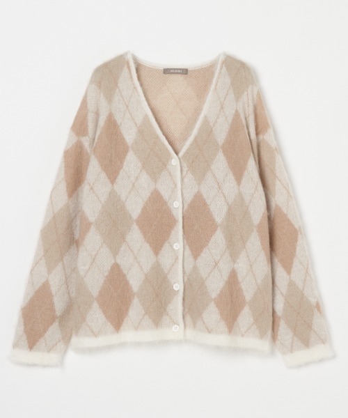 HELIOPOLE ニット セーター ARGYLE V NECK CD レディース