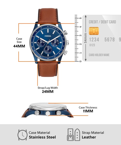 FOSSIL 腕時計 フォッシル メンズ アナログ レザー BQ2512