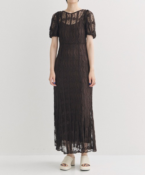 CLANE ワンピース 「CLANE/クラネ」LACE MINI PUFF SLEEVE