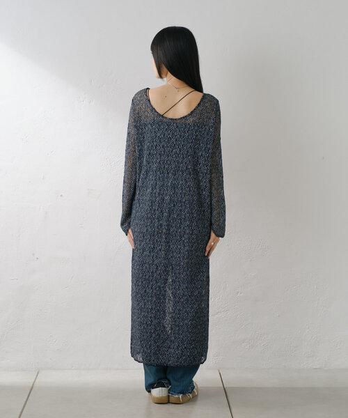 Kastane ワンピース 「2WAY/リバーシブル仕様」レースフラワー長袖 