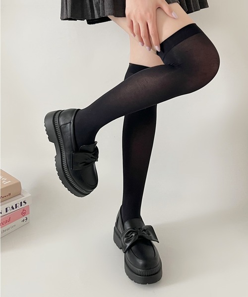 新品未使用♡ohga♡リボンローファー Shoes in Closet ローファー 「新色追加」軽量厚底 2段ソール