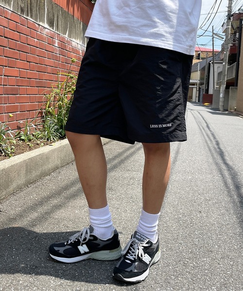 MAISON CLUB パンツ 「MAISON CLUB」ワンポイント刺繍ナイロン