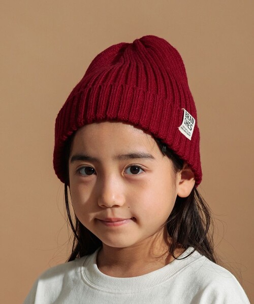 s*k様 mont-bell ニット帽 赤と黒の混合 AZUL BY MOUSSY | ブランケットステッチニットキャップ (帽子 ) |SHEL