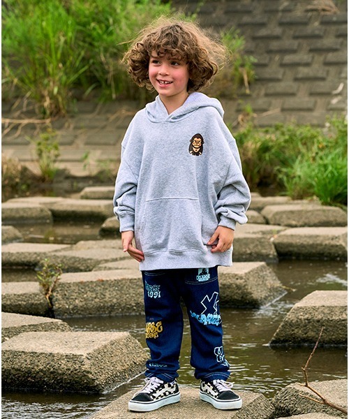 未使用！　x-large kids スウェット　パーカー　フード　トレーナー XLARGE KIDS パーカー ファニーゴリラパーカー キッズ 子供服