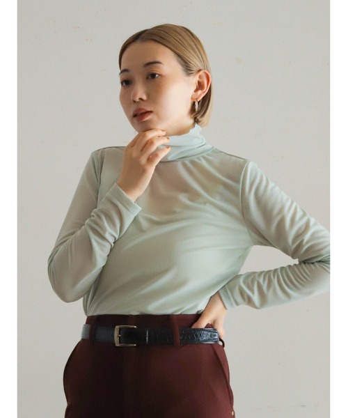 tシャツ シアースムース　タートルネックP/O レディース