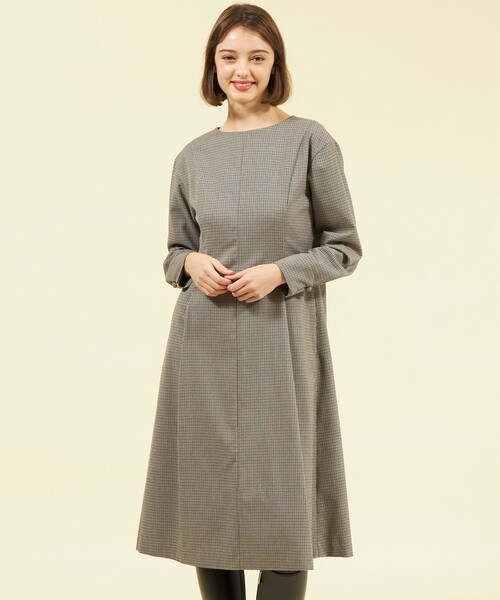 MACKINTOSH PHILOSOPHY ワンピース フレアチェックワンピース