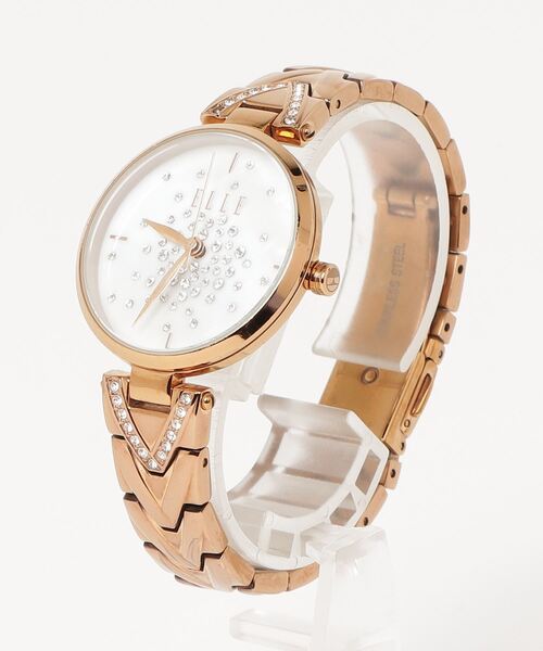 ELLE」 アナログ腕時計 FREE ピンクゴールド レディース : 88289465  