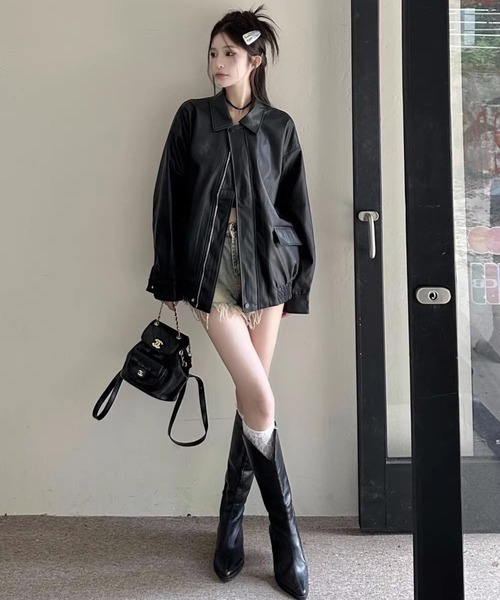 WESTSEA レザージャケット ライダース フェイクレザー