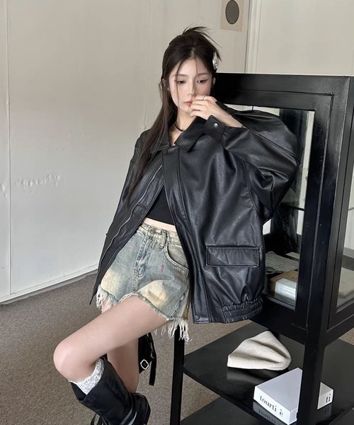 WESTSEA レザージャケット ライダース フェイクレザー