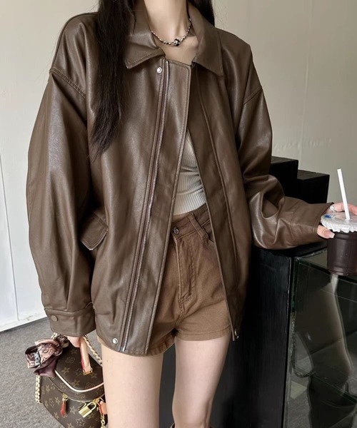 WESTSEA レザージャケット ライダース フェイクレザー