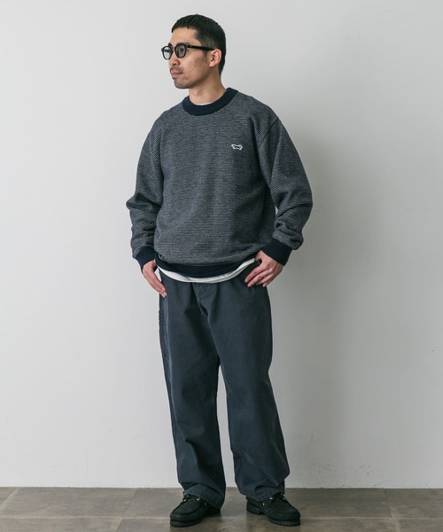 別注』PENNEYS×DOORS THE FOX ピンボーダークルーネックニット