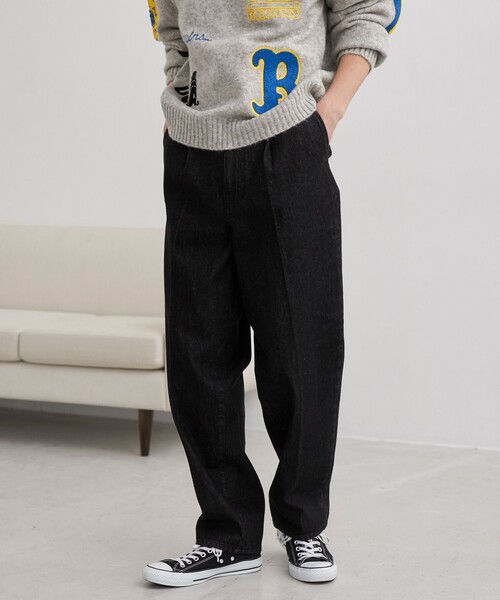 【美品】RonHerman テーパード スウェット デニム トラウザーズ パンツ 美品】RonHerman テーパード スウェット デニム トラウザーズ