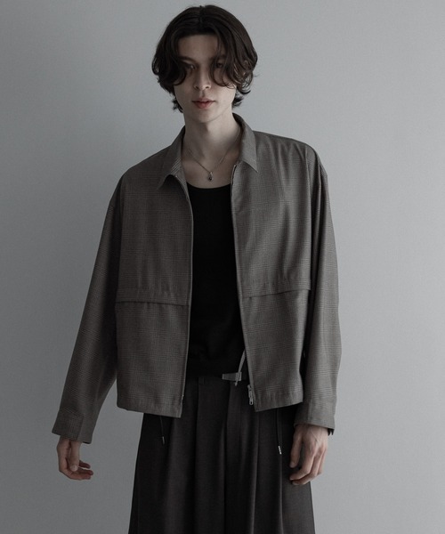 remer コート ジャケット loose shadow check short jacket