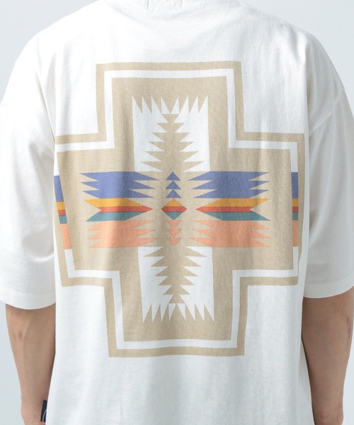 新品　男性ブランコ　オリジナルTシャツ　完売商品　バッグプリント　ベージュ　XL セール】オールジェンダー 半袖 バック プリント グラフィック T