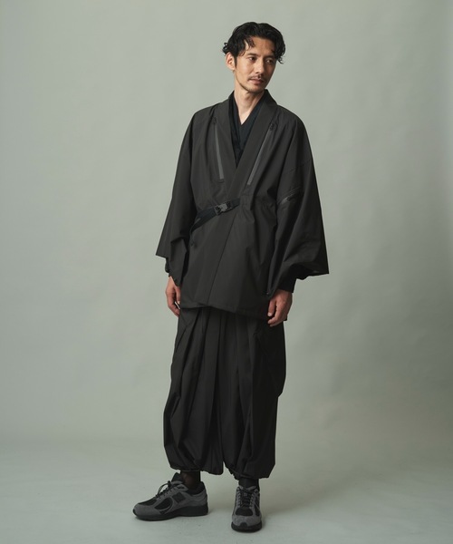 【ゆう】和ローブ 22ss WAROBE 上下セットアップ 黒 サイズ3 和ROBE ワイドパンツ カーゴパンツ WAROBE / SOFT THREE LAYER EASY