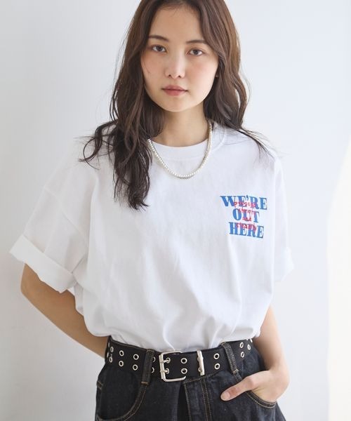 新品未使用　エンブロイダリーロゴTシャツ　PNK SACRA＞エンブロイダリー ロゴ Tシャツ