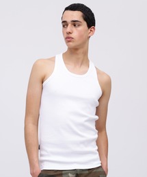 tシャツ 「DAILY/デイリー」RIB TANK TOP BACK CROSS / デイリーウェア リブ タンクトップ バッククロス / AVIRE｜ZOZOTOWN Yahoo!店