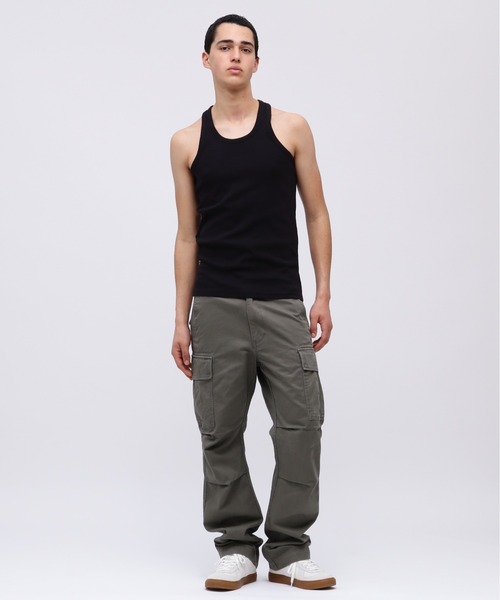 AVIREX tシャツ 「DAILY/デイリー」RIB TANK TOP BACK CROSS