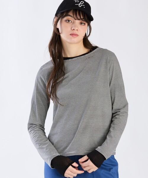 ☆新品☆アニエスべー ボーダーロングスリーブＴシャツ　２ To b. by agnes tシャツ ボーダーロングスリーブTシャツ レディース