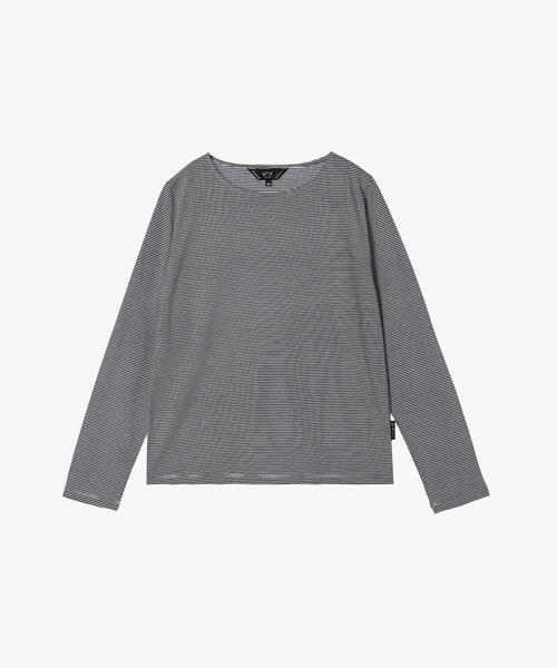 To b. by agnes tシャツ ボーダーロングスリーブTシャツ レディース