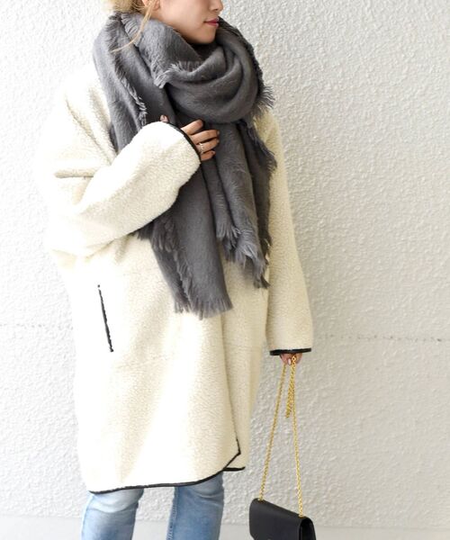 kahju★ノーカラーコート Khaju（カージュ） ノーカラーコート ONE SIZE オフホワイト
